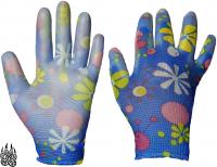 Перчатки нейлоновые с полиуретановым покрытием "ЦВЕТОЧЕК"