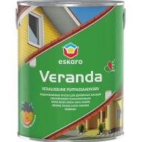 Акрилово-масляная полуматовая краска для деревянных домов "Eskaro Veranda" База TR 0,9л